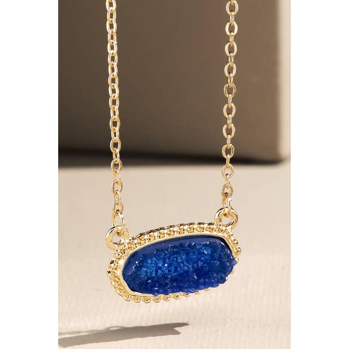 Urbanista - Wholesale Pendant/Charm Necklace - Drusy Accented Short Pendant Necklace2