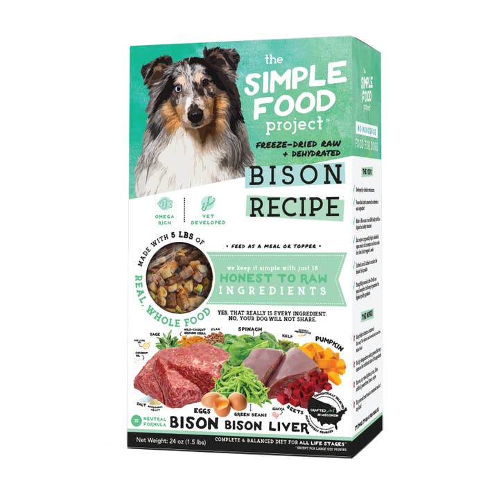 The Simple Food Project - Wholesale Pet Food - Dog - Bison Recipe for Dogs