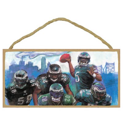 Philadelphia Eagles (5) player montage for wholesale by SJT Enterprises, Inc.