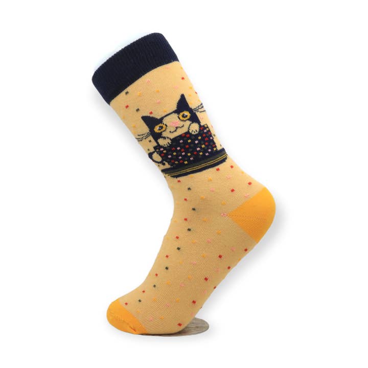Louluu Colourful Cat Funny Socks for wholesale by Fashiontight