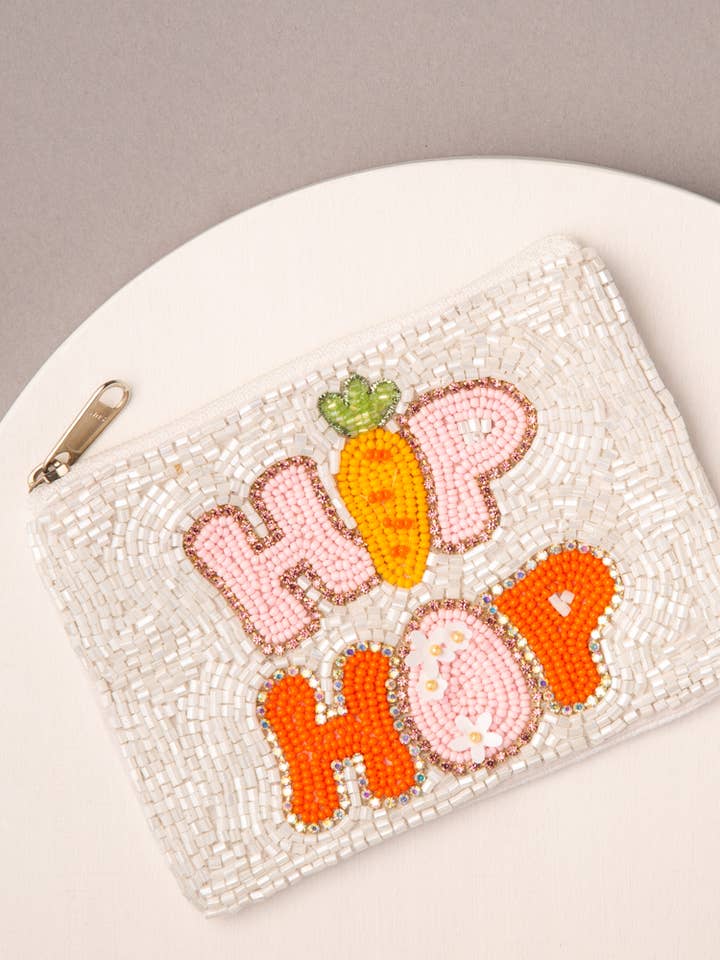 Easter Theme Hop Hop Jeweled Coin Bag for wholesale by SP Sophia Collection
