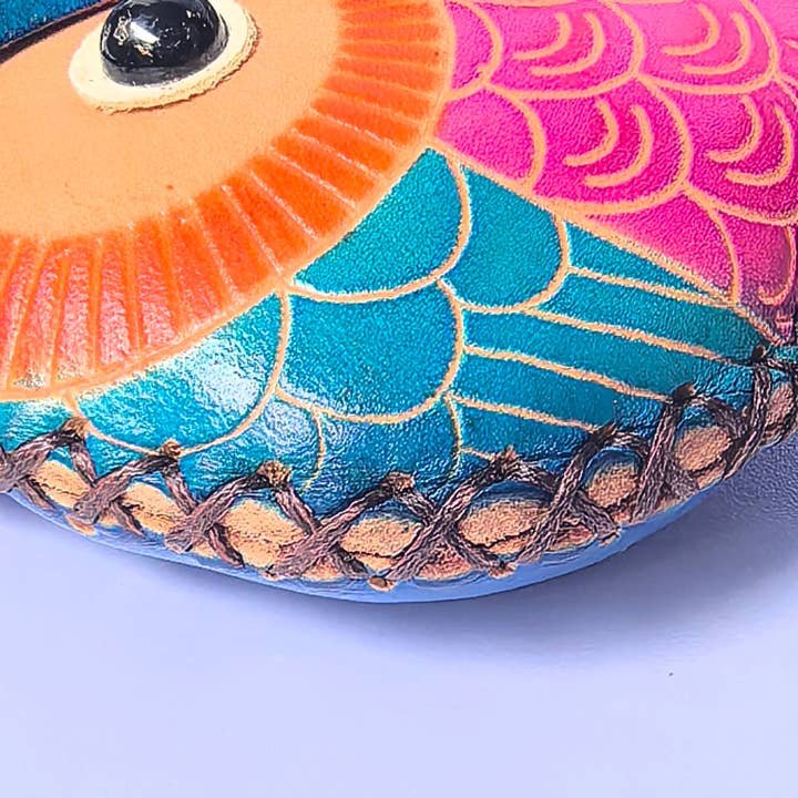 Sunflower Handmade leather inc - Wholesale Wristlet - Leather owl Owl Wristlet coin purse wallet5