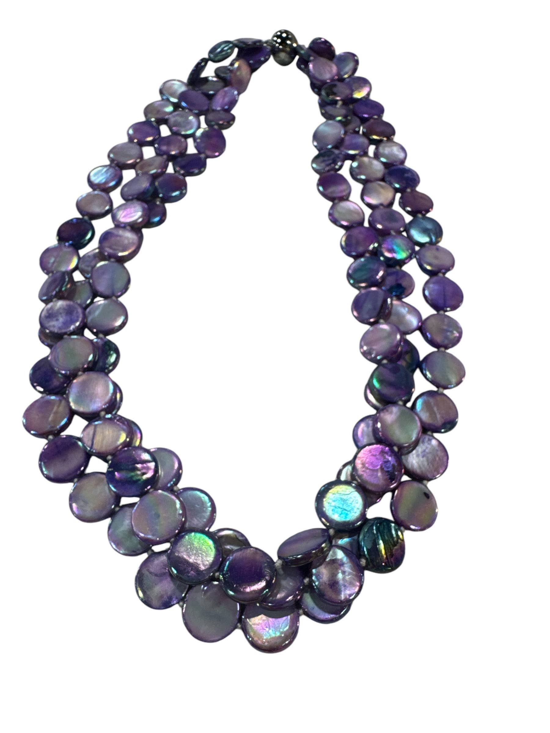 Studio G – wholesale Beaded/pearl necklace – #8023-3 Strand Mother Of Pearl15