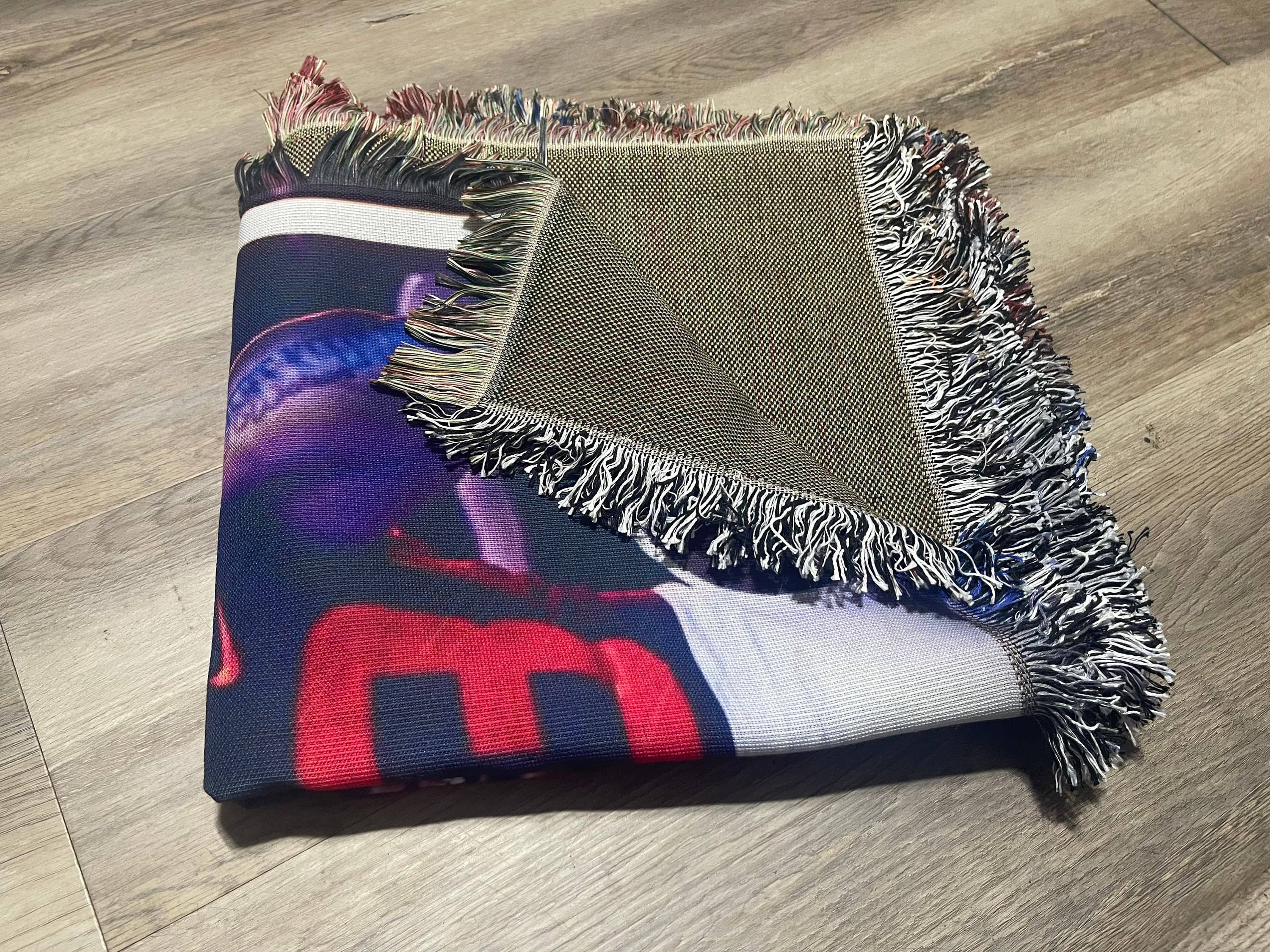 BloomAngel - Wholesale Throw Blanket - Personalized Groovy Retro Sublimated Cotton Throw - USA Made3