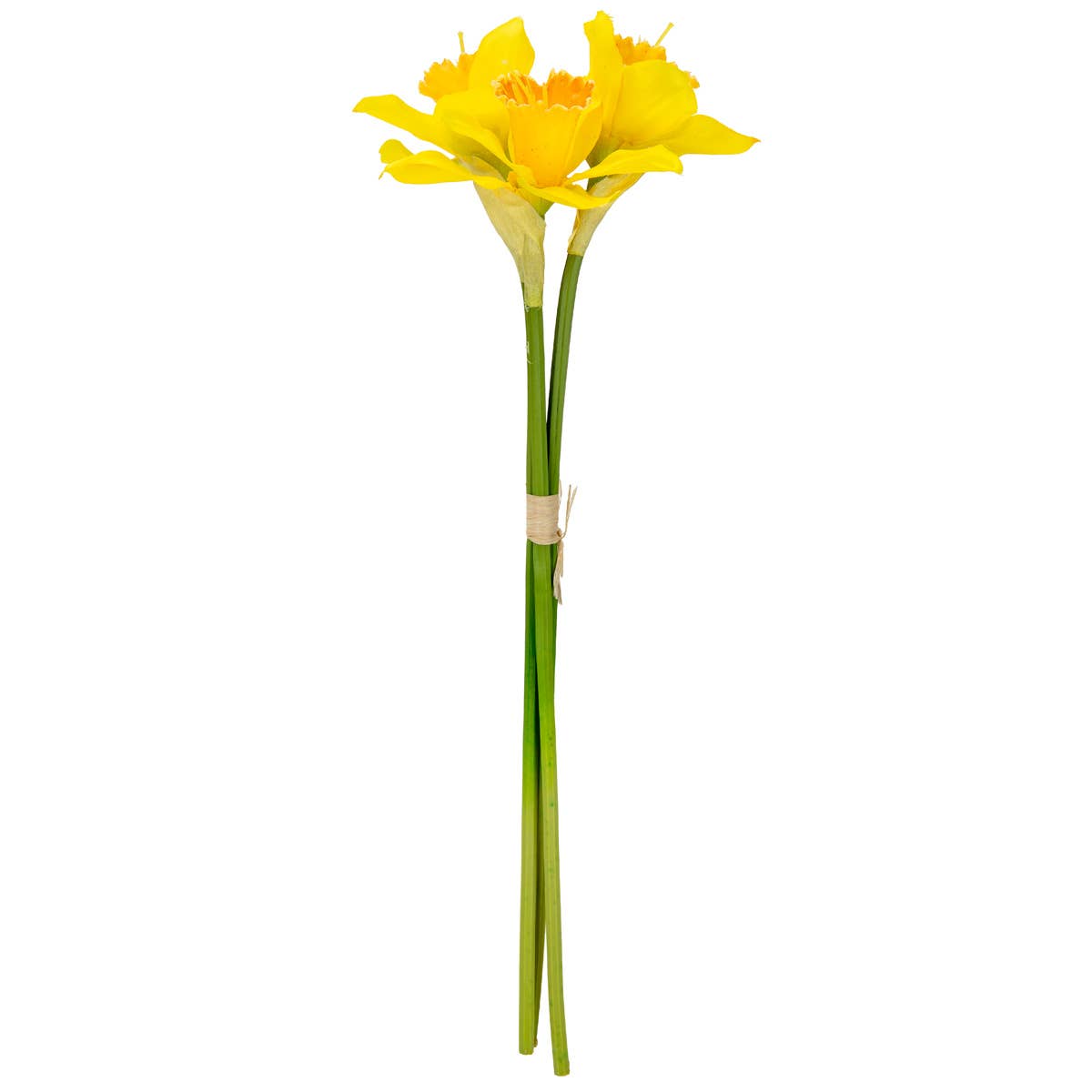 Eleganza Floral – wholesale Artificial flowers – 16" Daffodil Bouquet x 3 Heads Yellow3