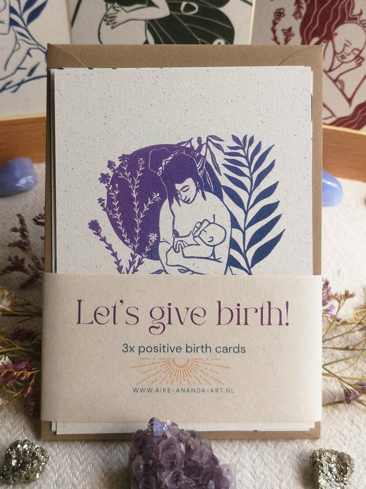 Laten we een geboortekaartenset geven voor wholesale door Aike Ananda Art