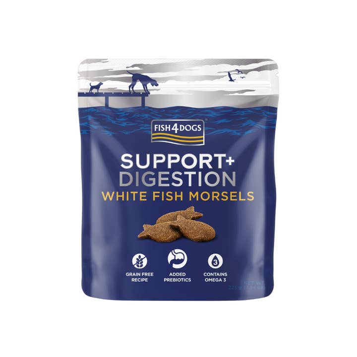 Lucky-Pet Handels- und Produktions GmbH - Vendita all'ingrosso Snack - Cani - Fish4Dogs Support+ Digestion - Bocconcini di pesce bianco 225 g