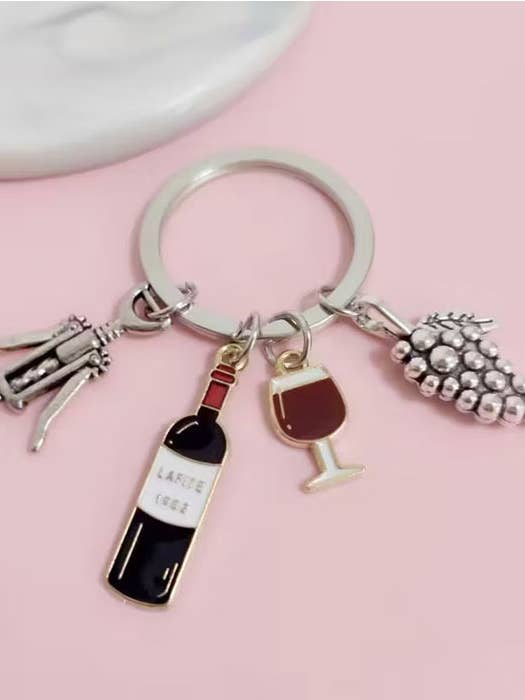 ( WX1255 ) PORTA-CHAVES TEMA VINÍCOLA por atacado de Jewelry Max