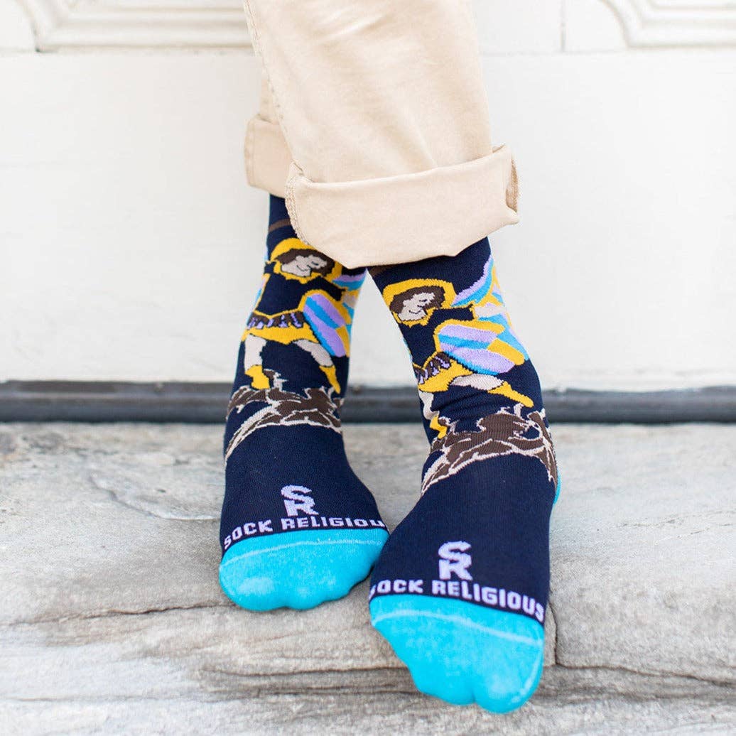 Sock Religious - Wholesale Socks - Unisex - St. Michael Adult XL Socks1