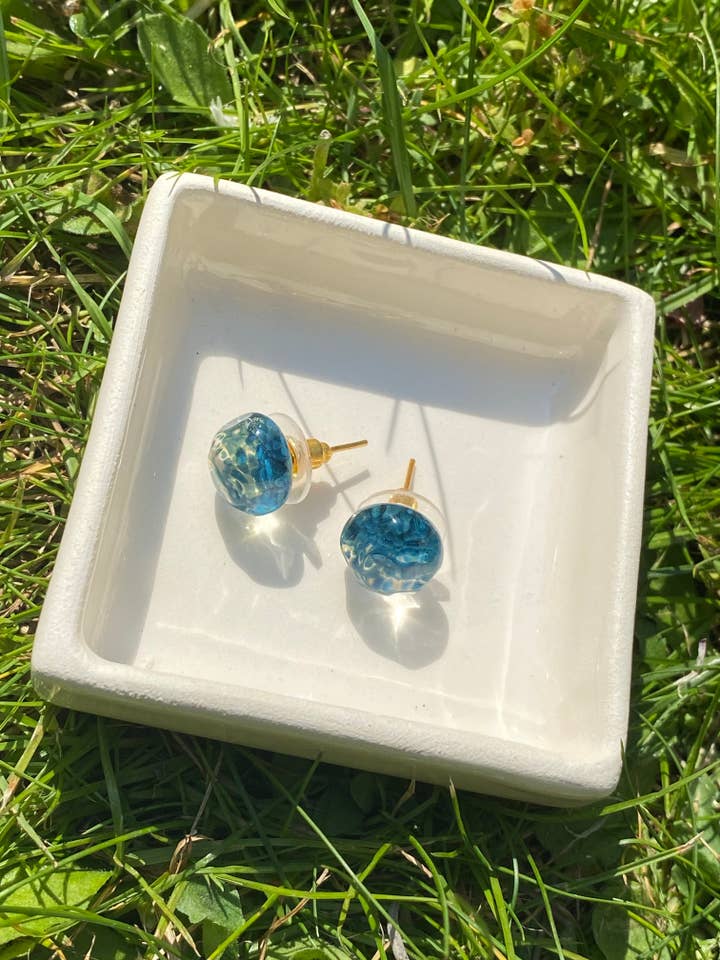 Ocean Floor Earring for wholesale by Jukju Glass
