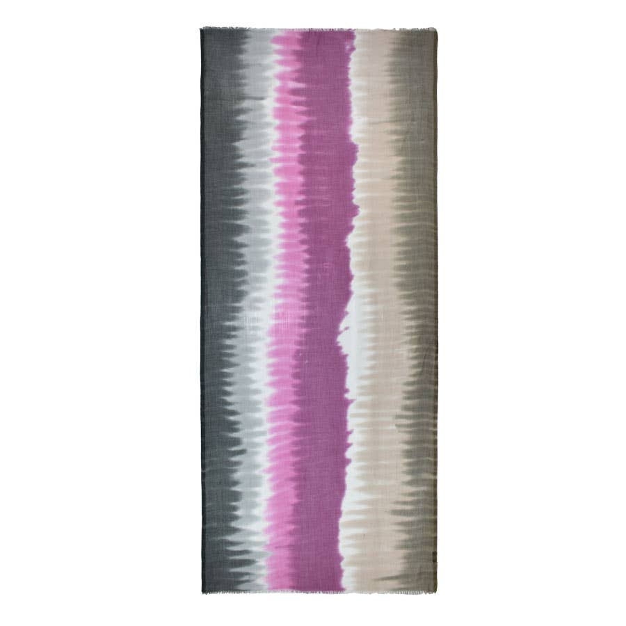 Dupatta Designs – Großhandel Schal – Damen – Milagro Gestreifter Batikschal4