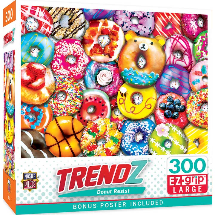 Masterpieces Puzzles - Wholesale Puzzle - Adult - Trendz - Donut Resist 300 Piece EZ Grip Puzzle