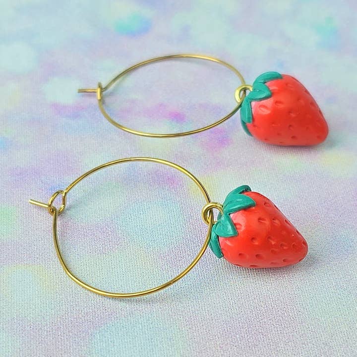 Colgantes de fresa para venta al por mayor de blurandbake