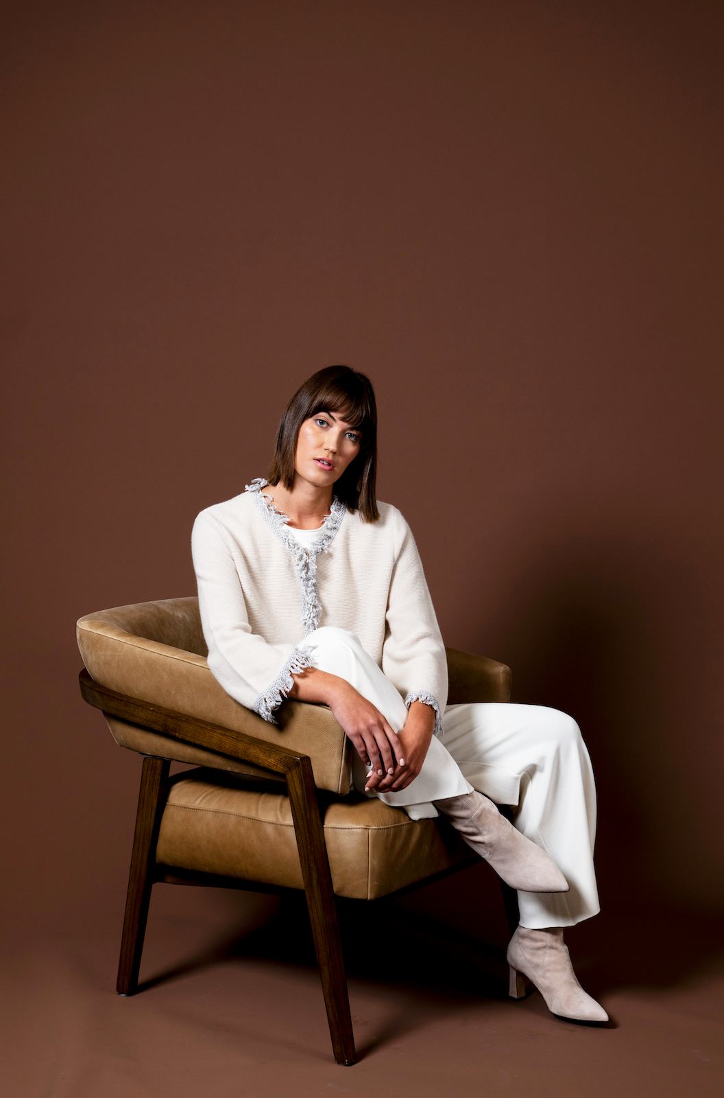 Biana - Wholesale Jacket - Women's - Rita Fringe Jacket ; Latte7