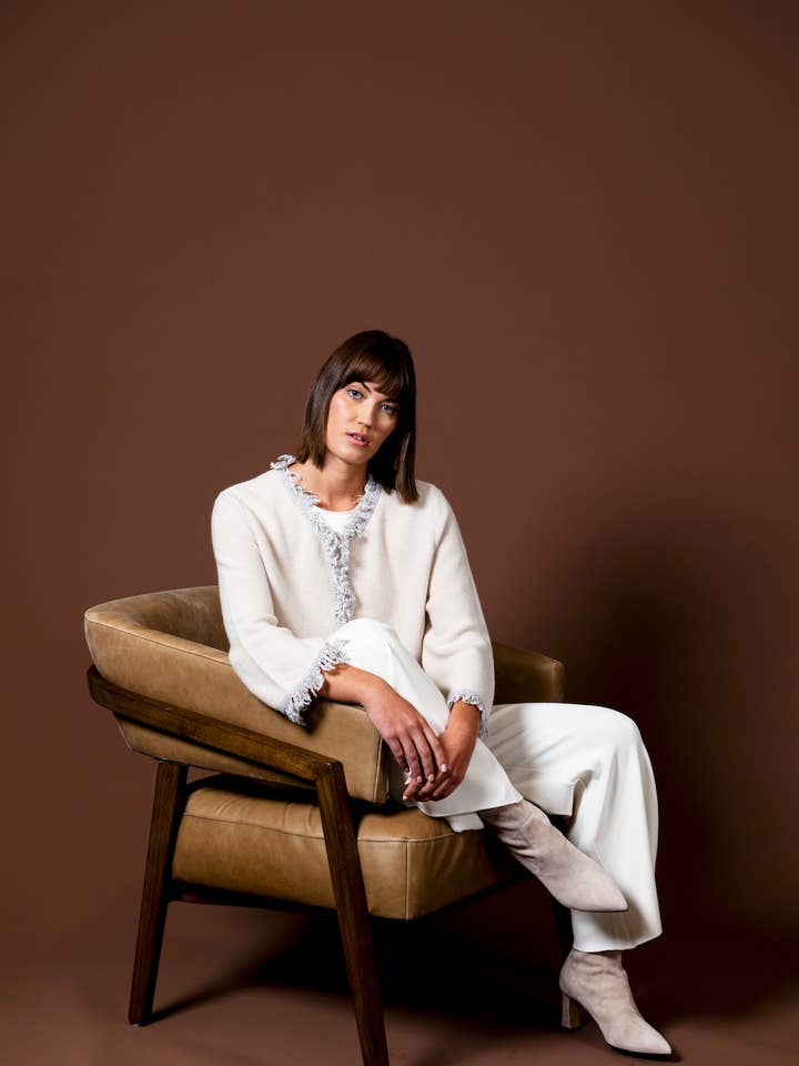 Biana - Wholesale Jacket - Women's - Rita Fringe Jacket ; Latte7