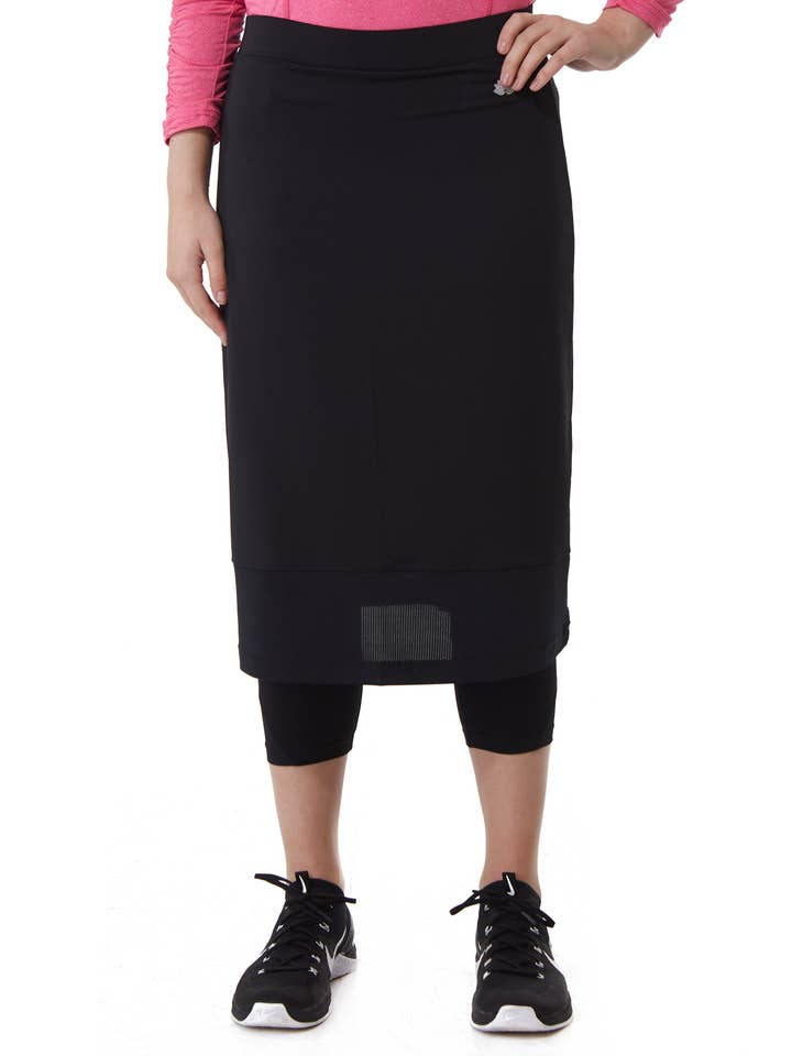 Snoga Athletics - Wholesale Athletic Skirt - Women's - Mesh Basic Snoga 27'' - Black2