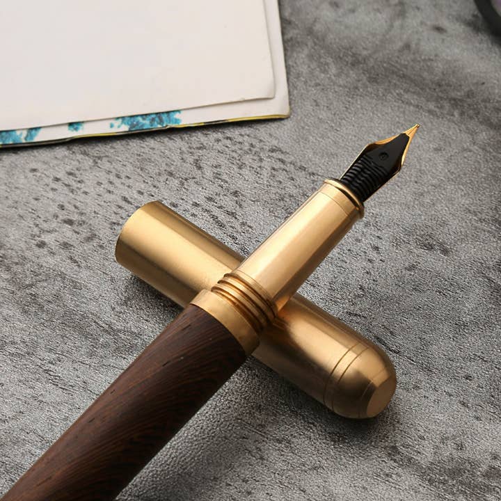 Wood Fountain Pens - Wholesale Pen - Handmade Wood and Brass Fountain Pen | The Hemmingway
