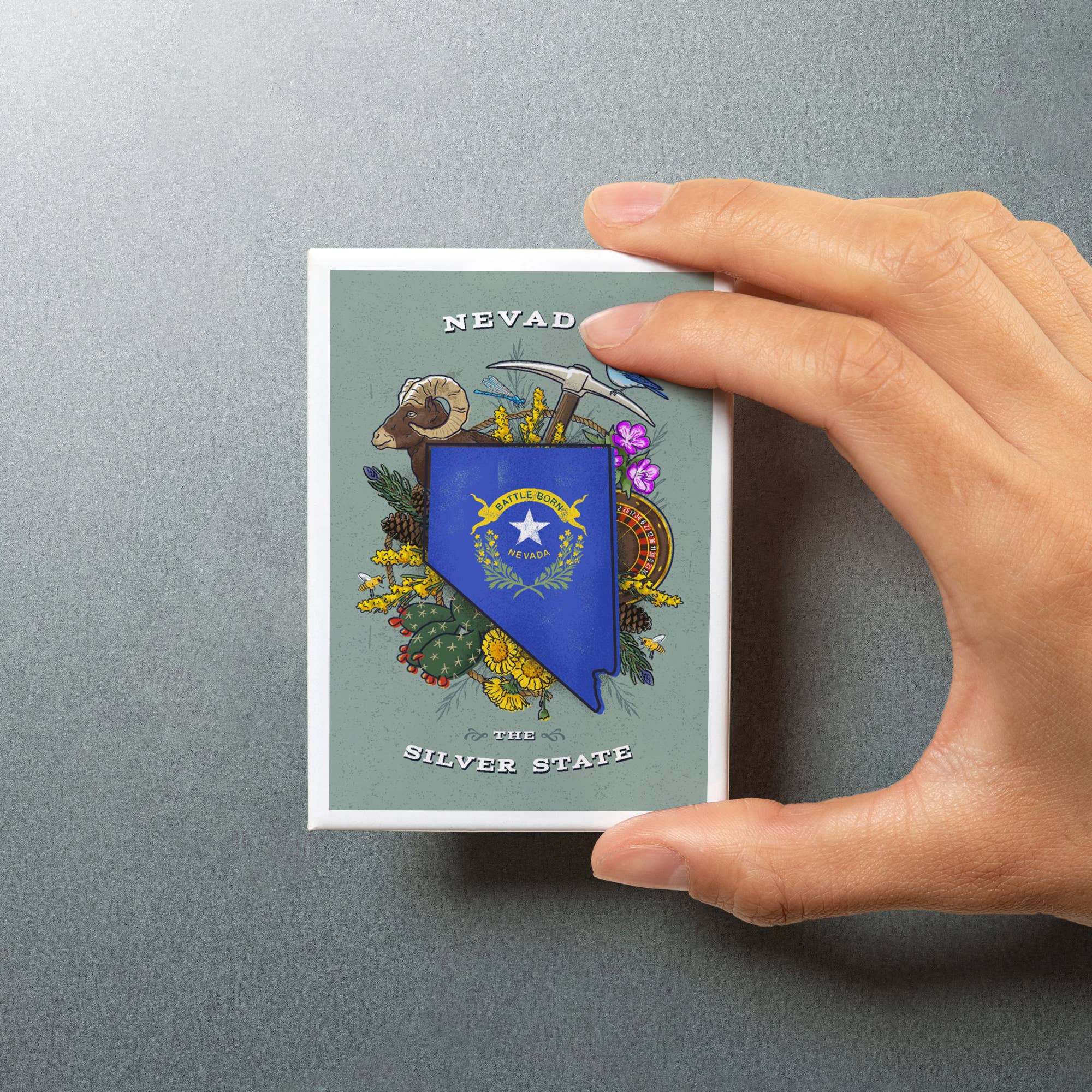 Lantern Press - Venta al por mayor Imanes - MAGNET Nevada, Tesoro Estatal5