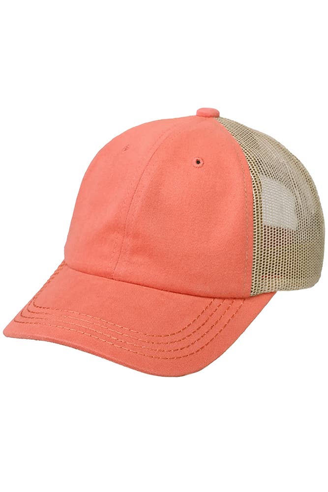 Hana - Vendita all'ingrosso Cappellino da camionista - Donna - Cappellino da baseball C.C in cotone spazzolato con rete sul retro5