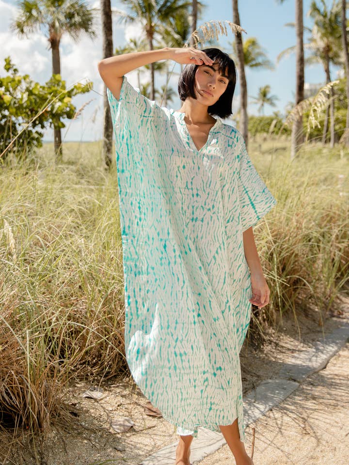 Mantis Kaftan - Aqua for wholesale by Naylila