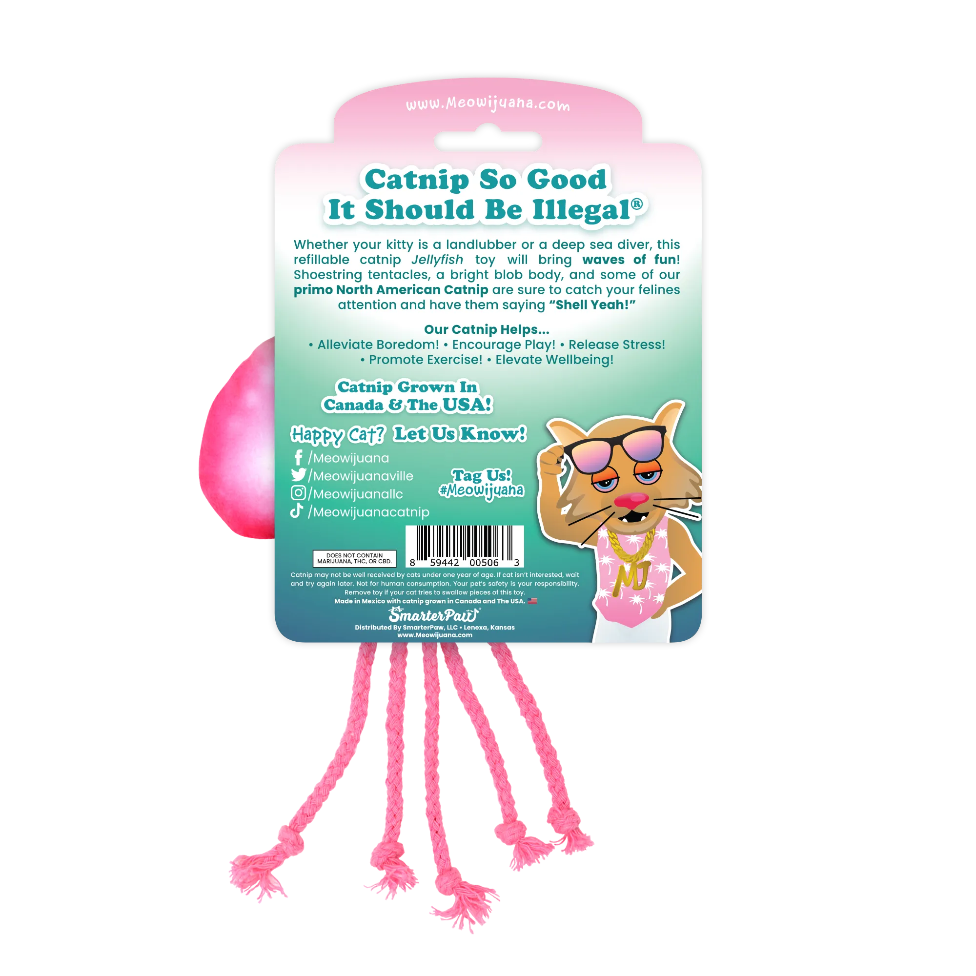 SmarterPaw | Meowijuana & Doggijuana - Wholesale Pet Toy - Cat - Meowijuana® Get Floated Jellyfish Refillable Cat Toy4