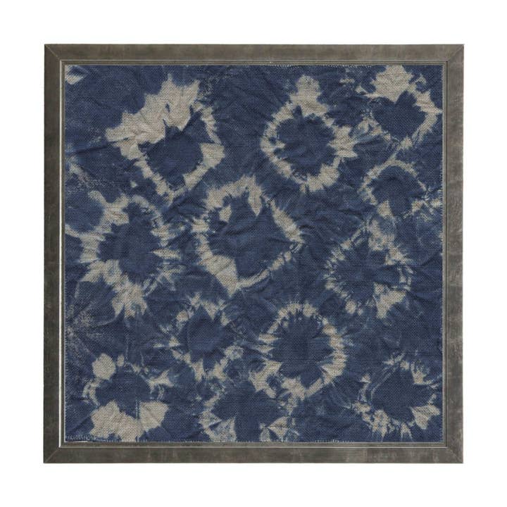 Shibori Indigo # 5 på linned for engroshandel hos Antique Curiosities Inc