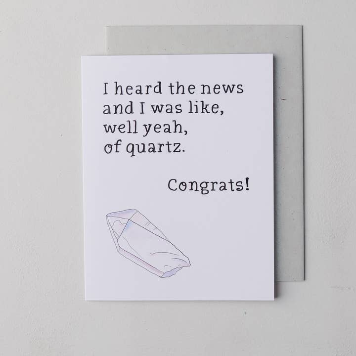 Carte de Quartz pour la vente par Beau Paper Co.