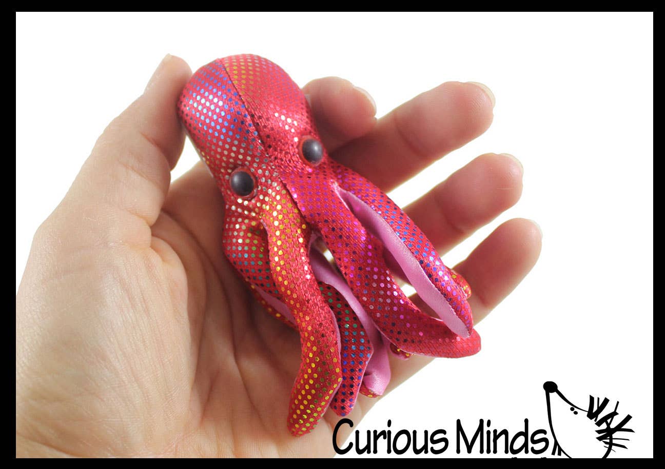 Curious Minds Toys - Vente Peluche – enfant et bébé - 1 jouet animal en forme de pieuvre rempli de sable - sac de sable lourd4