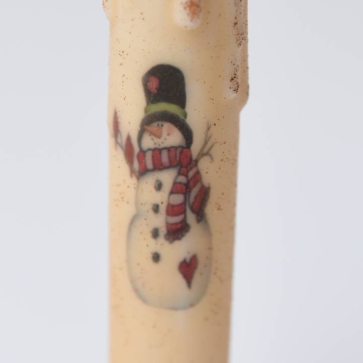 LMS Wholesale - Wholesale Flameless Candle - Snowman with Cardinals LED Time Taper Candle2