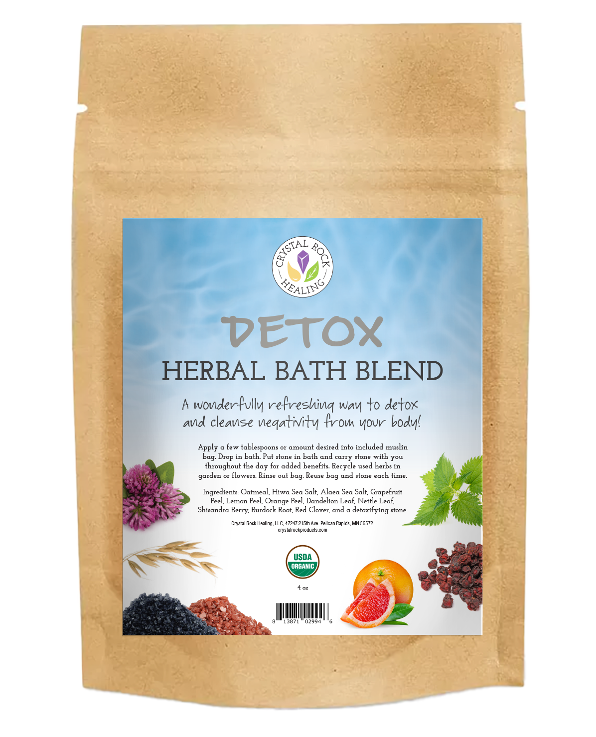 Crystal Rock Healing, LLC - Wholesale Bath Salts - Bath Blend Organic- Detox1
