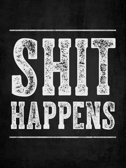 Cartaz "Acontece Merda" por atacado de Keep Calm Collection