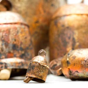 Handmade Decorative Tin Metal Craft Bells Home Decor Vintage Wholesale 40  Pcs