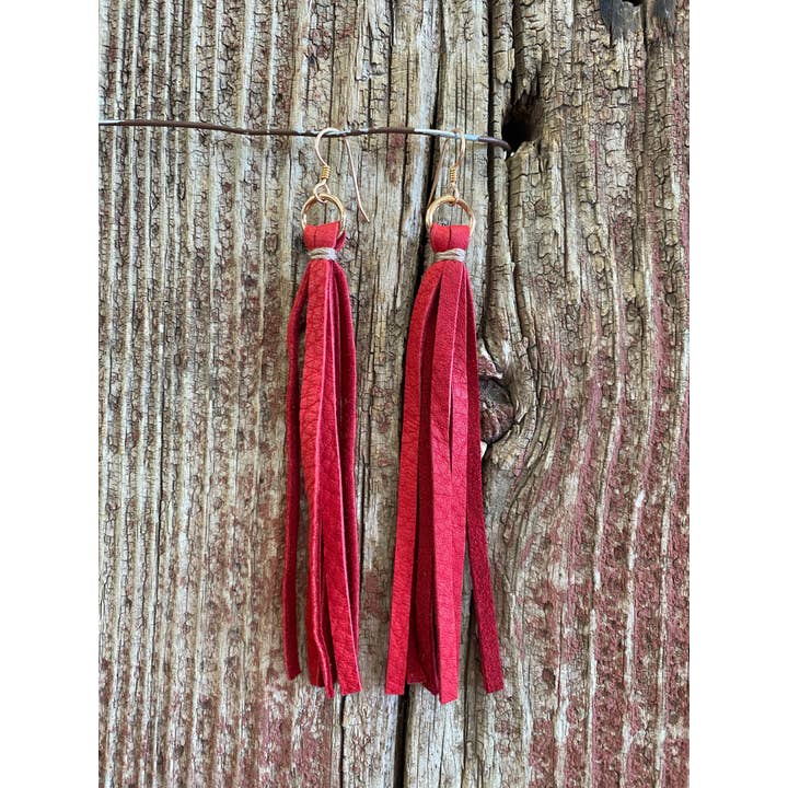 J.Forks Designs - Vendita all'ingrosso Orecchini con nappe - 14112 Orecchini in pelle con nappine8