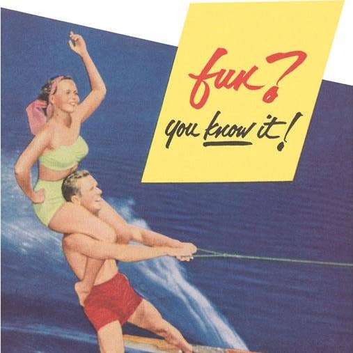 Konsttryck AM-762 Vattenskidåkning Kul för wholesale av Found Image Press