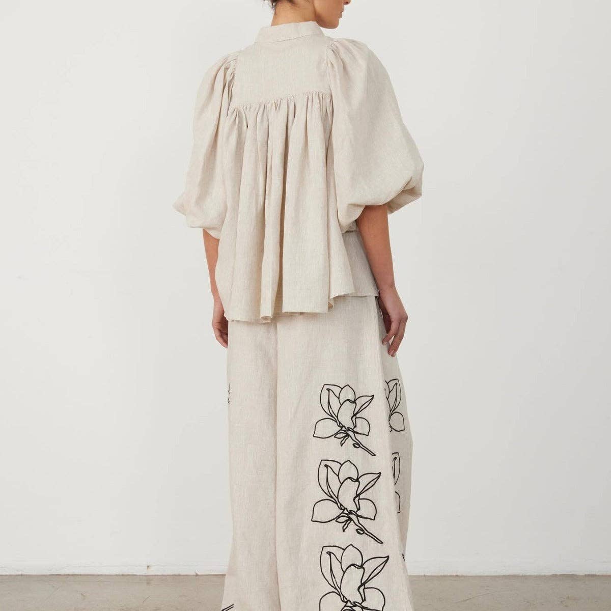 Marayn - Vente Ensemble haut et pantalon (PAS d'intérieur) - Femme - Ensemble lin bohème chic printemps-été 202414