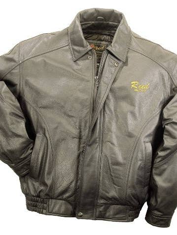 Reed - Wholesale Leather Jacket - Men's - REED Men's American Style Bomber Genuine Leather Jacket