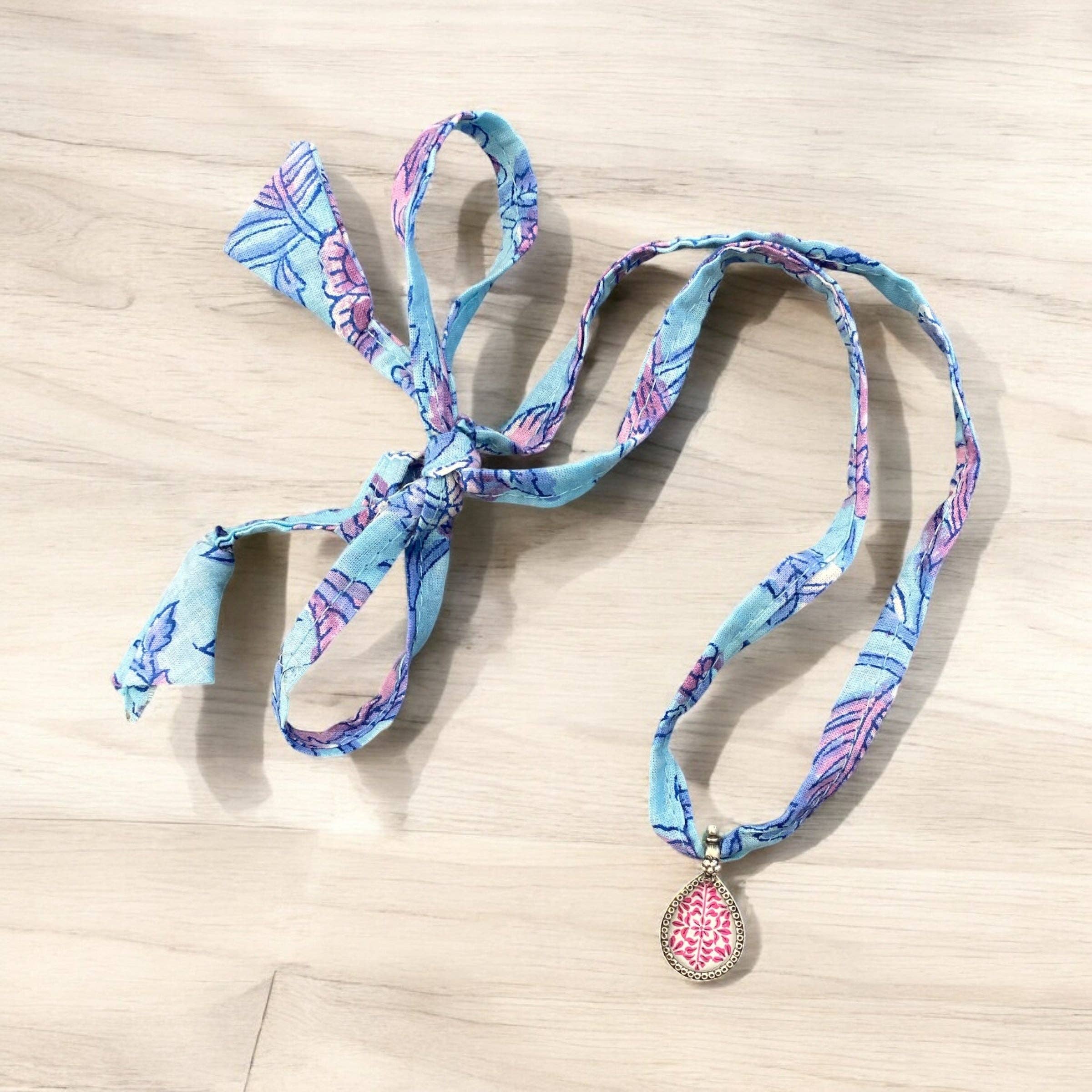 Jen Stock Mindful Designs - Wholesale Pendant/Charm Necklace - Block Print Beaded Necklaces40