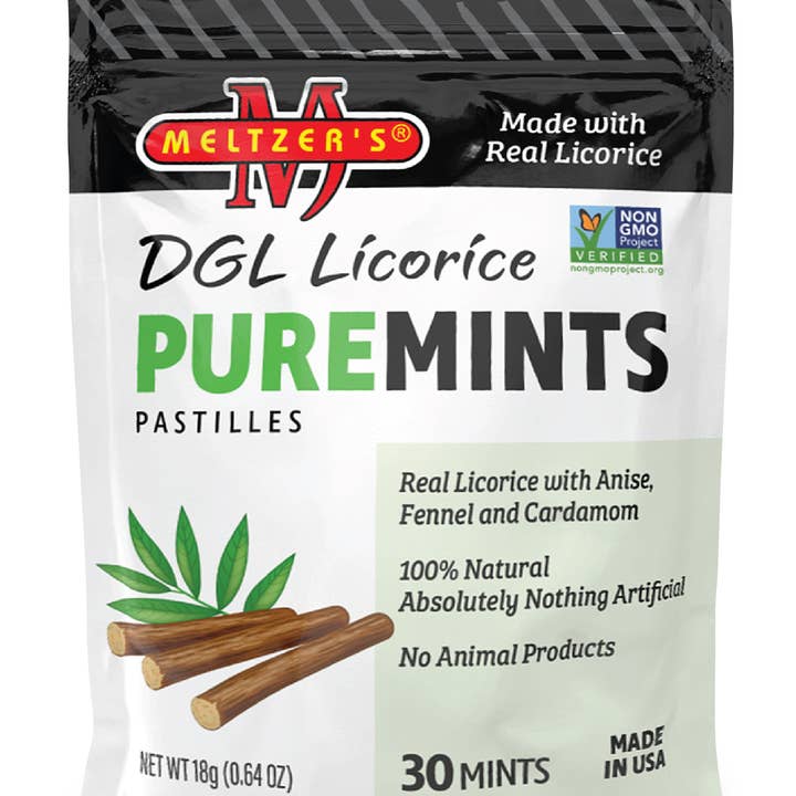 Meltzer's Puremints – wholesale Minttabletter – Meltzer's Puremints DGL Lakritspastiller 30 pastiller påse