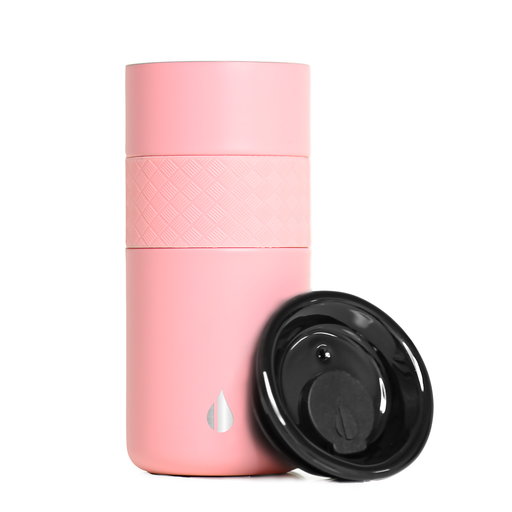 Elemental - Vente Gourde/bouteille isotherme - Gobelet Artisan Isotherme avec Couvercle en Céramique 16oz - Rose1