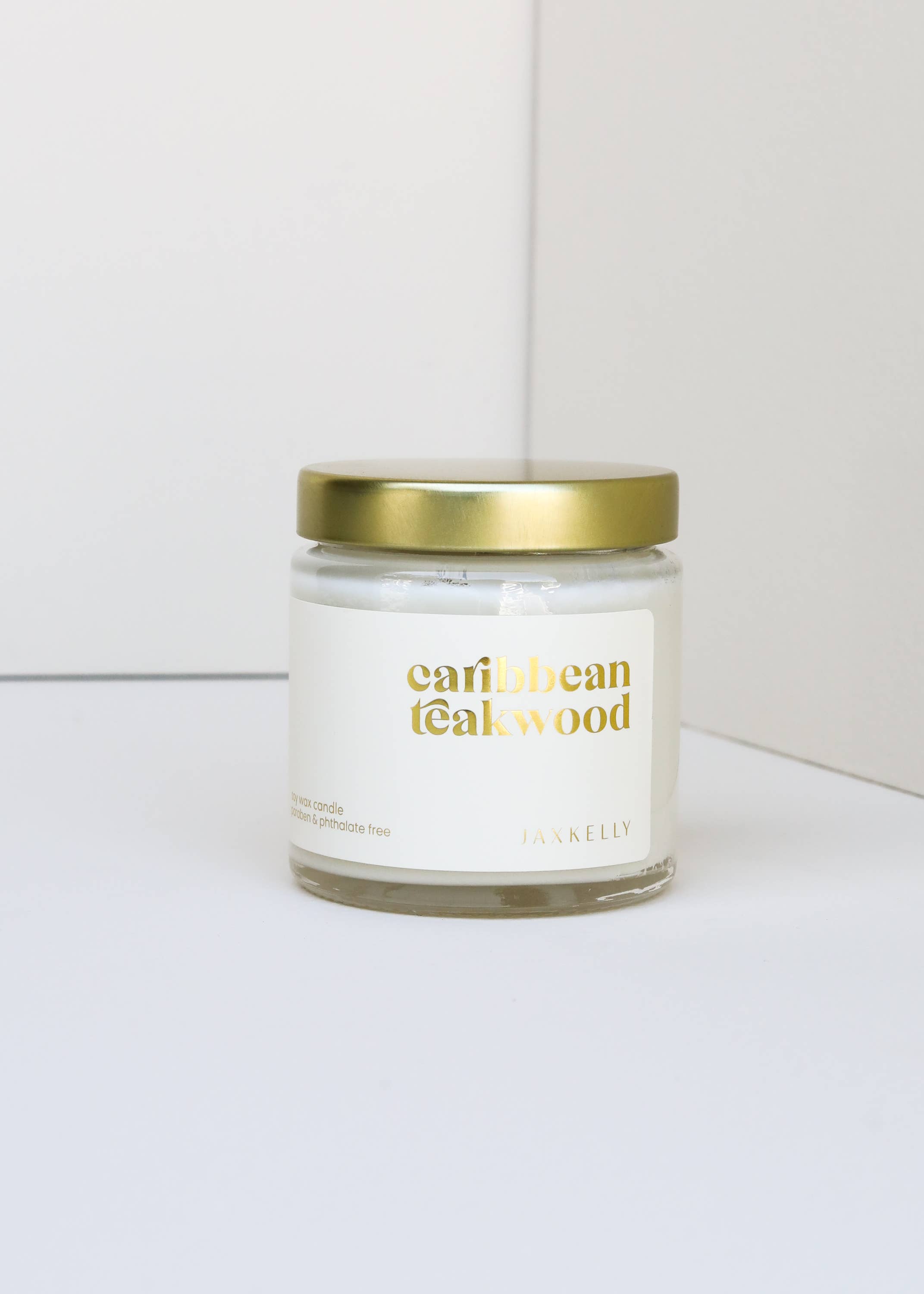 JaxKelly Candles - Wholesale Jar/Filled Candle - 4oz - Caribbean Teakwood Candles - Clear0