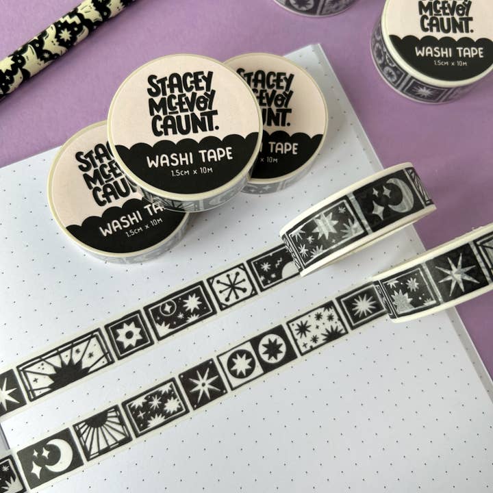 Stacey McEvoy Caunt – wholesale Washi tape – Moon and Stars Washi Tape2