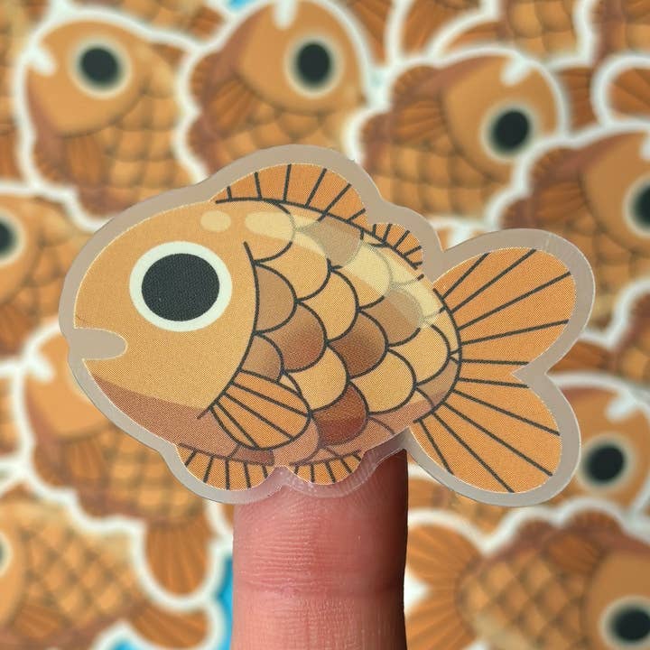 Goldfish Clear Matte Sticker for wholesale by Kolbi Lane