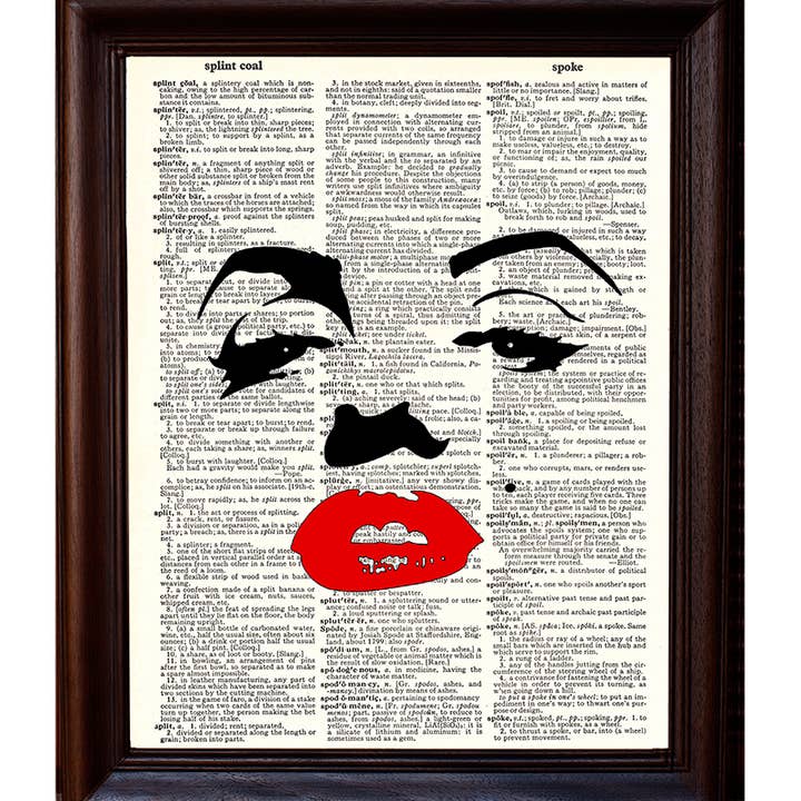 Fresh Prints of CT - Wholesale Art Print - Marilyn Monroe Silhouette Dictionary Print