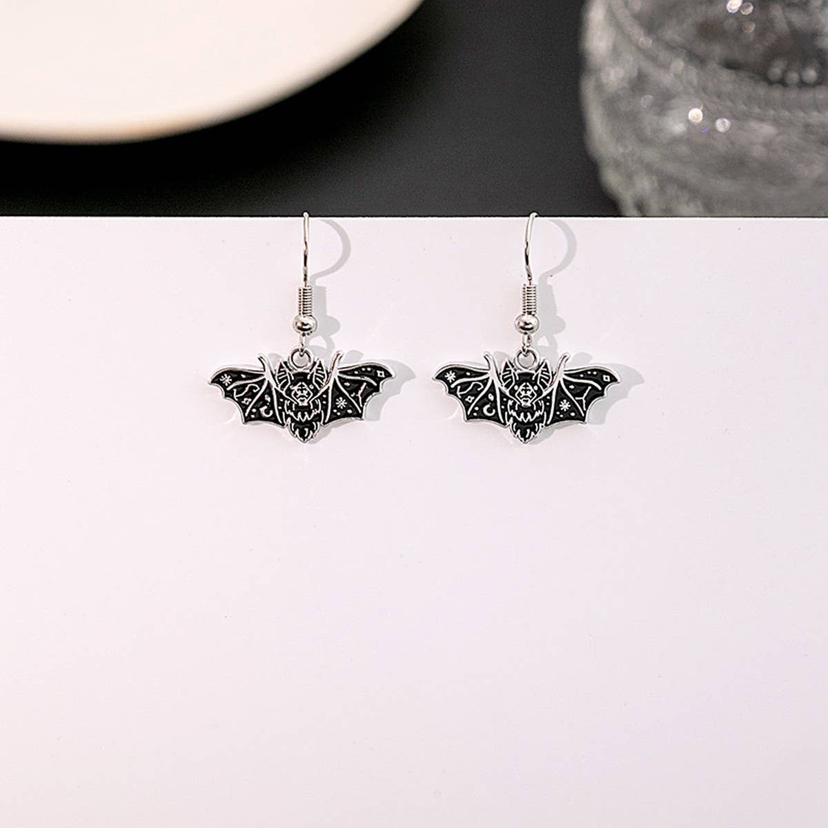 ACCITY - Wholesale Dangle Earrings - DARK HALLOWEEN FUNNY CREATIVE BAT EARRINGS_CWAJE18422