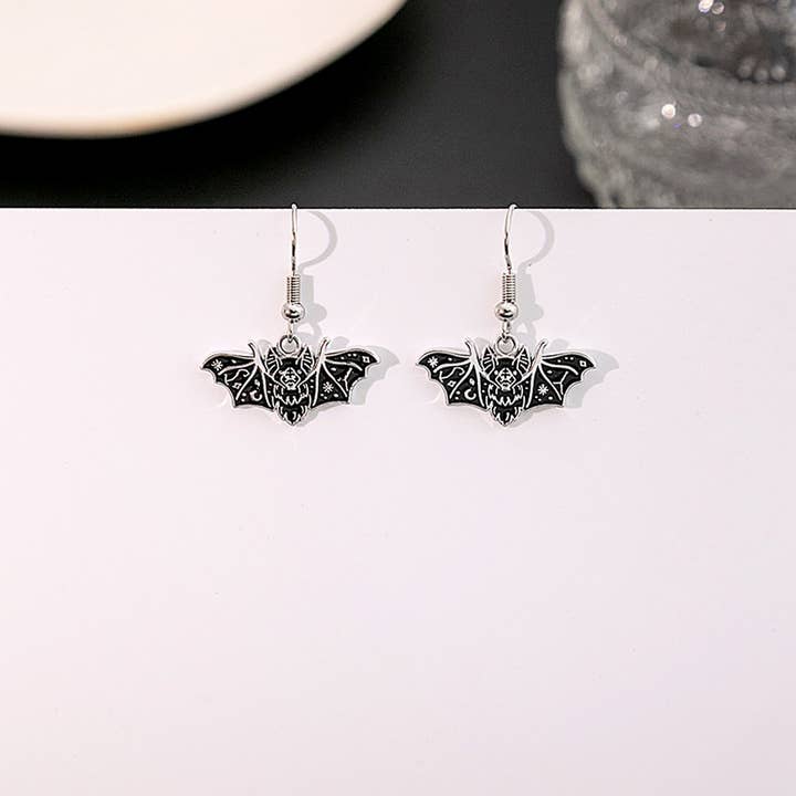 ACCITY - Wholesale Dangle Earrings - DARK HALLOWEEN FUNNY CREATIVE BAT EARRINGS_CWAJE18422
