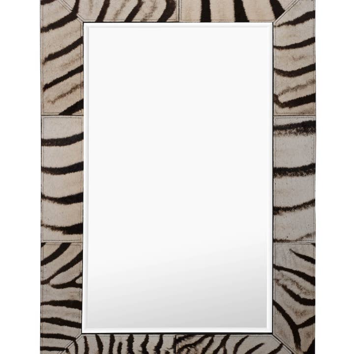 African Trading Partners – wholesale Wall mirror – Zebra Hide Rectangle Mirror - Small