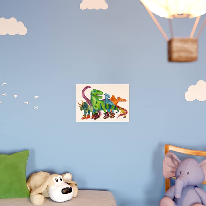 Rosie Webb illustrations - Wholesale Art Print - GP0009 - Dino posse Giclée Print1