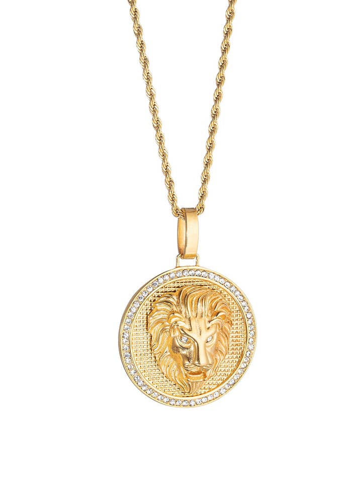 Lion Head Necklace for wholesale by Eye Candy Los Angeles