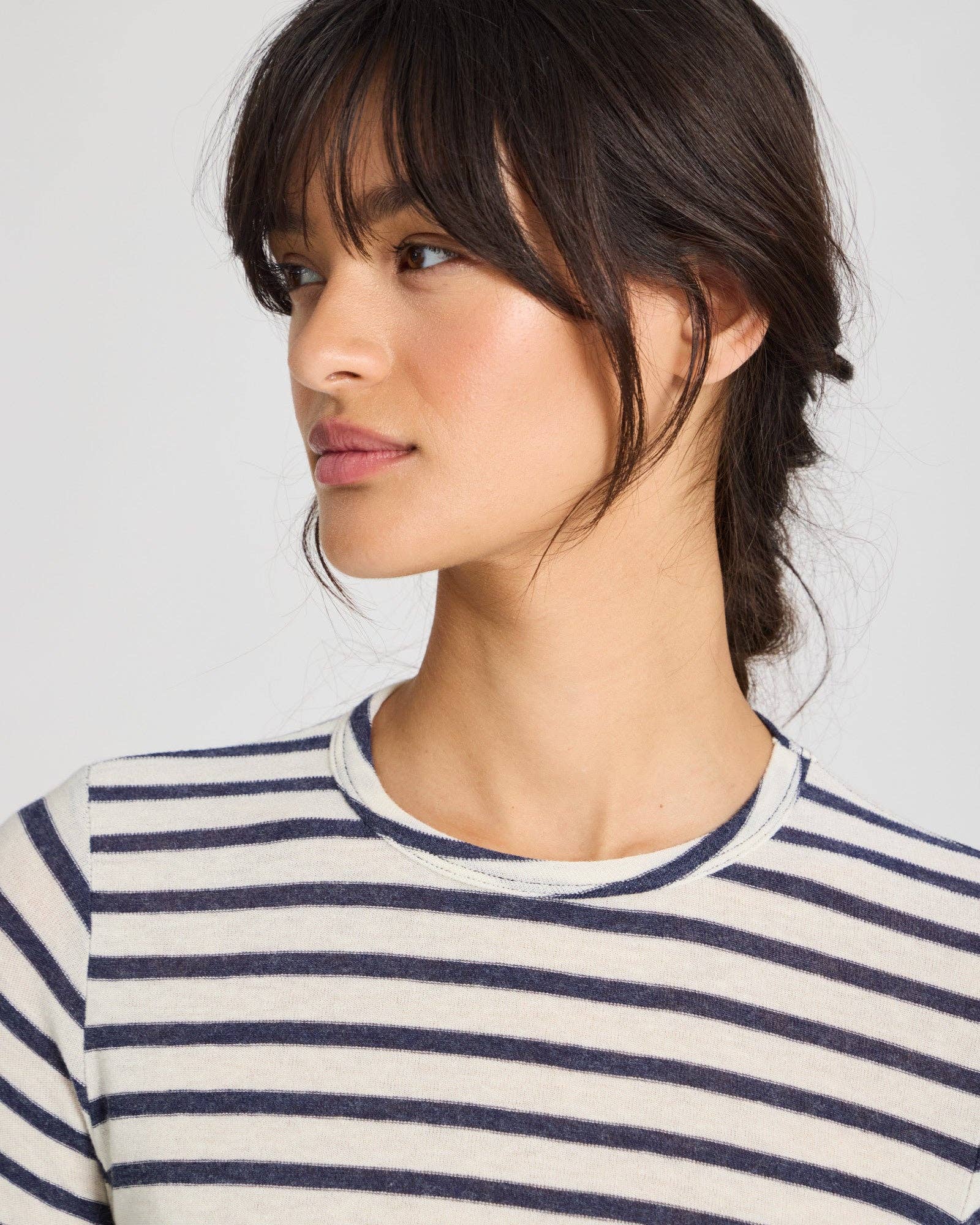 gai-lisva - Vendita all'ingrosso Top in maglia - Donna - Top in lana Thyra - Righe invertite grigio scuro2