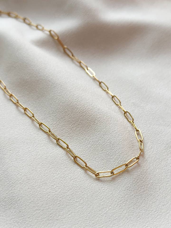 18k Gouden Paperlink Ketting Gouden Halsketting voor wholesale door Ellis Grey Jewellery